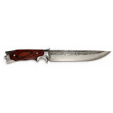 Cuchillo bowie de 35 cm con hoja grabada y mango de madera — imagen 1 de 3