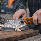 Cuchillo cleaver de hoja ancha decorada con funda protectora — imagen 6 de 6