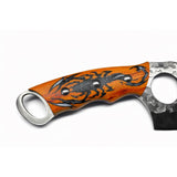 Cuchillo cleaver de hoja ancha decorada con funda protectora — imagen 3 de 6