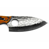 Cuchillo de hoja ancha con mango grabado de escorpión y funda — imagen 3 de 5