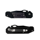 Navaja EDC compacta con hoja negra y mango tipo madera — imagen 2 de 4