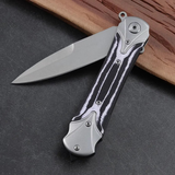 Navaja táctica EDC con hoja de acero, clip y punta rompevidrios — imagen 4 de 5