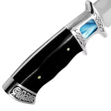 Cuchillo bowie de hoja fija en acero inoxidable con funda protectora — imagen 3 de 6