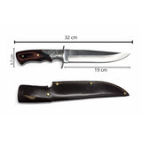 Cuchillo bowie de 32 cm en acero inoxidable con funda — imagen 3 de 4