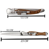 Navaja plegable clásica de 23 cm con mango tipo madera y clip para bolsillo — imagen 2 de 3