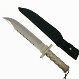 Cuchillo tipo Rambo con funda que incluye brújula y anzuelos de pesca — imagen 3 de 3