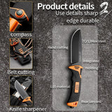 Cuchillo fino con pedernal, brújula, corta sogas y lámpara integrada — imagen 2 de 3