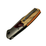 Navaja plegable EDC de 21 cm con mango bicolor y clip metálico — imagen 3 de 5