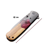 Navaja plegable EDC de 21 cm con mango bicolor y clip metálico — imagen 5 de 5