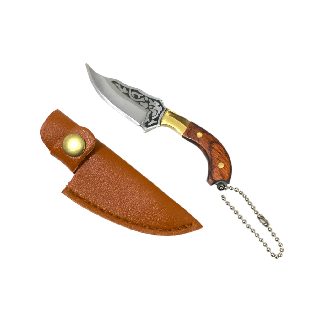 Mini cuchillo tipo llavero con funda incluida