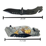 Cuchillo plegable estilo selva para cortar soga en actividades outdoor — imagen 3 de 4