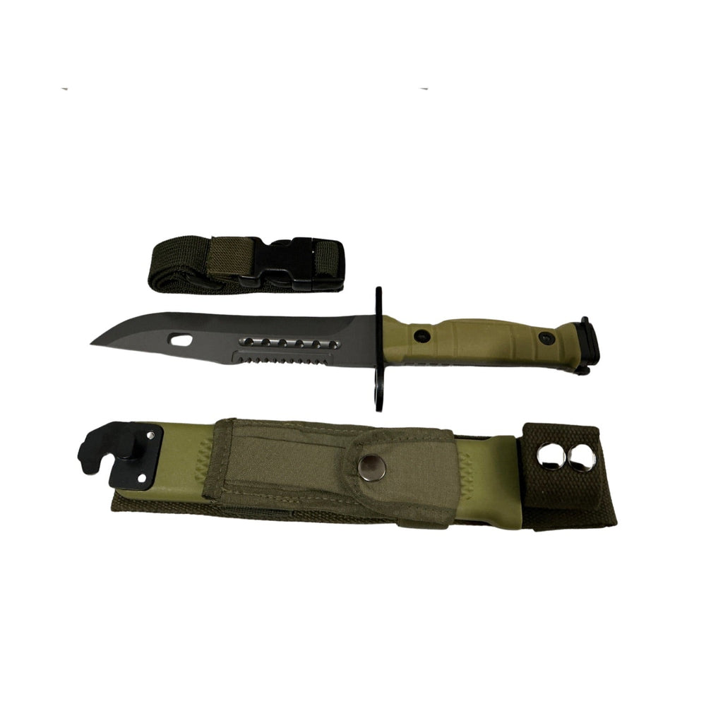 Cuchillo estilo bayoneta de 12 pulgadas con funda en varios colores