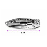 Navaja plegable EDC de acero inoxidable, 9 cm cerrada, con clip y orificio para cordón — imagen 2 de 4