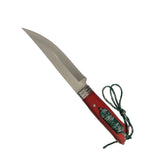 Cuchillo de acero inoxidable con mango envuelto en cuerda de supervivencia — imagen 1 de 2