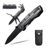 Multiherramienta plegable 17 en 1 negra con pinzas y funda — imagen 1 de 6