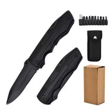 Multiherramienta plegable 17 en 1 negra con pinzas y funda — imagen 3 de 6