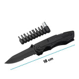 Multiherramienta plegable 17 en 1 negra con pinzas y funda — imagen 2 de 6