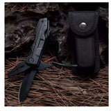 Multiherramienta plegable 17 en 1 negra con pinzas y funda — imagen 6 de 6