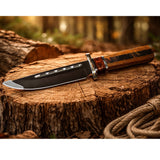 Cuchillo Bowie de 34 centímetros con mango de madera y funda de tela — imagen 3 de 4