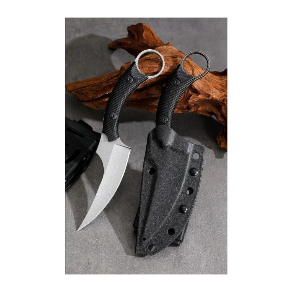 Cuchillo de garra con funda de polímero y clip de sujeción