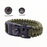 Pulsera multiherramienta de supervivencia con navaja, brújula y cuerda paracord — imagen 2 de 2