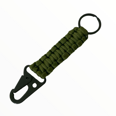 Mini mosquetón con paracord para sujetar llaves y accesorios