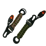 Mosquetón con cuerda paracord, pedernal y silbato para campismo y supervivencia — imagen 2 de 2