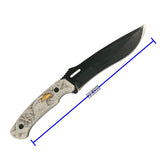 Cuchillo táctico con mango de diseño águila en relieve y funda de tela — imagen 2 de 2