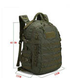 Mochila impermeable de escalada de 35 litros con sistema molle en negro o caqui — imagen 7 de 10
