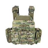 Chaleco portaplacas con panel MOLLE frontal y triple porta cargadores — imagen 1 de 5