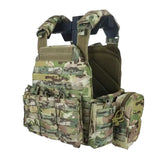 Chaleco portaplacas con panel MOLLE frontal y triple porta cargadores — imagen 2 de 5
