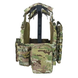 Chaleco portaplacas con panel MOLLE frontal y triple porta cargadores — imagen 3 de 5