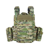 Chaleco portaplacas con panel MOLLE frontal y triple porta cargadores — imagen 4 de 5