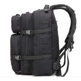 Mochila táctica militar escolar de 40 litros en color negro — imagen 3 de 6