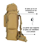 Backpack impermeable de 60 litros con soporte metálico interno — imagen 5 de 8