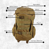 Mochila impermeable de 35 litros con múltiples compartimientos — imagen 3 de 7