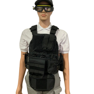 Chaleco chest rig MOLLE con hebillas tipo cobra de liberación rápida