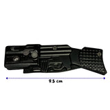 Navaja plegable táctica de 17 cm con hoja drop point y acabado negro mate — imagen 3 de 4