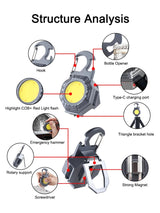 Llavero multifuncional con luz LED blanca y modo SOS rojo — imagen 3 de 4