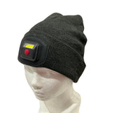 Gorro con luz LED frontal recargable en color negro — imagen 3 de 4