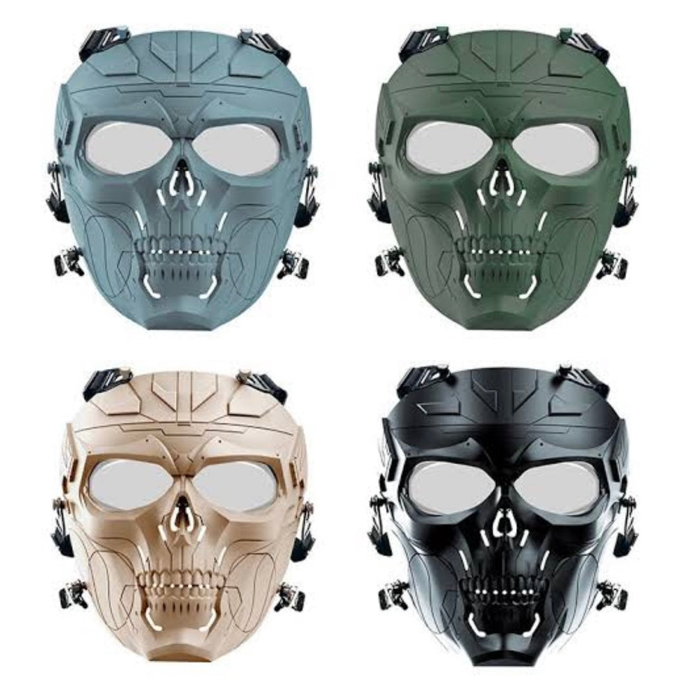 Mascarilla táctica con estampado de calavera para motociclista