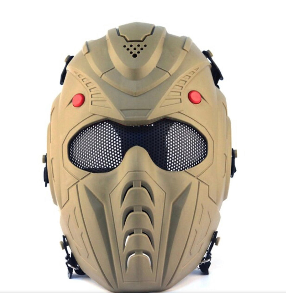 Máscara táctica de cara completa para paintball en varios colores