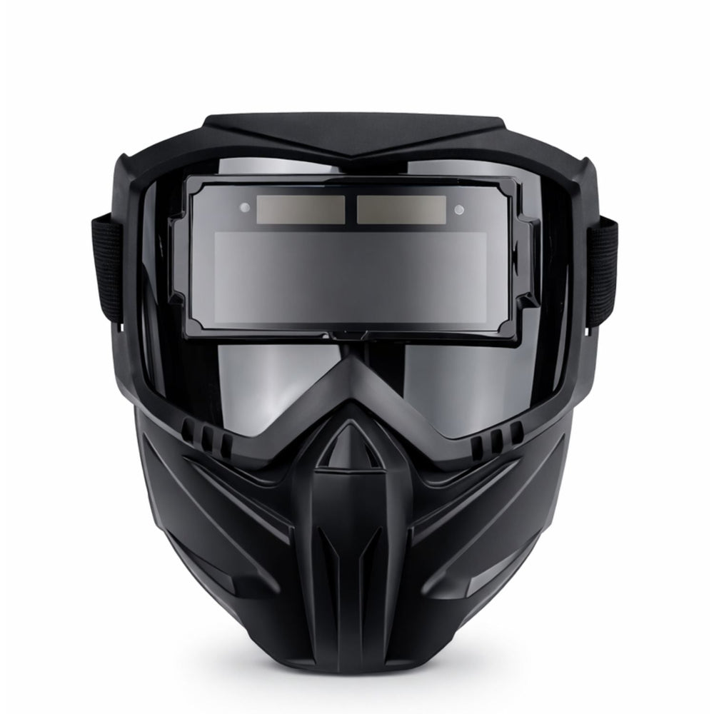 Careta de soldadura con oscurecimiento automático y visor amplio