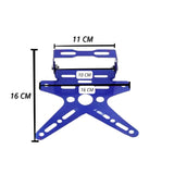 Porta placas de aluminio reforzado universal para motocicleta, varios colores — imagen 4 de 7
