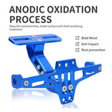 Porta placa trasera de aluminio CNC estilo racing para motocicleta — imagen 2 de 5