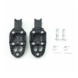 Reposapiés abatibles de aluminio antideslizantes para motocicleta, acabado negro — imagen 1 de 4