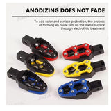 Reposapiés abatibles de aluminio antideslizantes para motocicleta, acabado negro — imagen 2 de 4