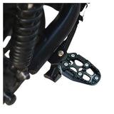 Reposapiés abatibles de aluminio antideslizantes para motocicleta, acabado negro — imagen 4 de 4
