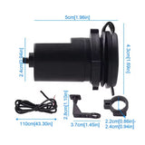 Cargador USB impermeable para moto con montaje en manubrio o retrovisor MTC052 — imagen 4 de 6