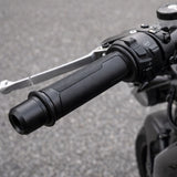 Puños de moto con slider y contrapesos antivibración en azul y negro — imagen 4 de 5
